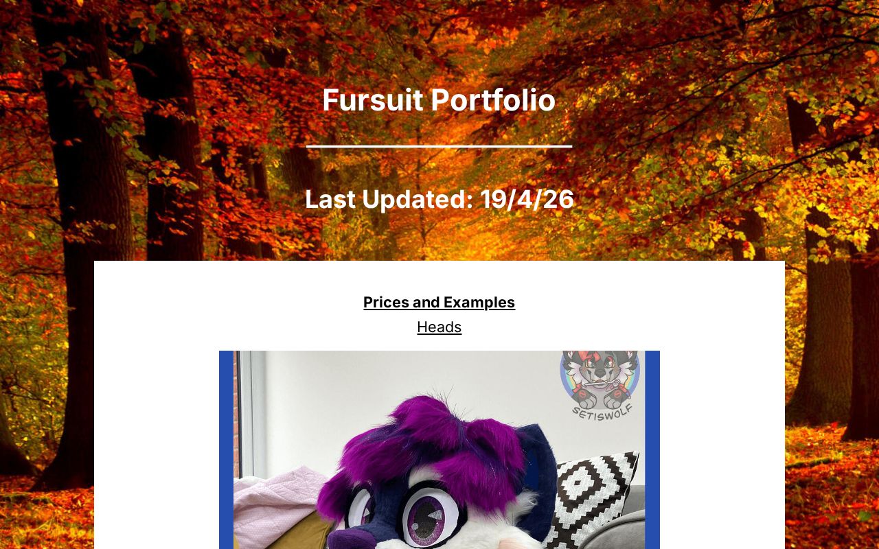 Fursuit Commission Portfolio